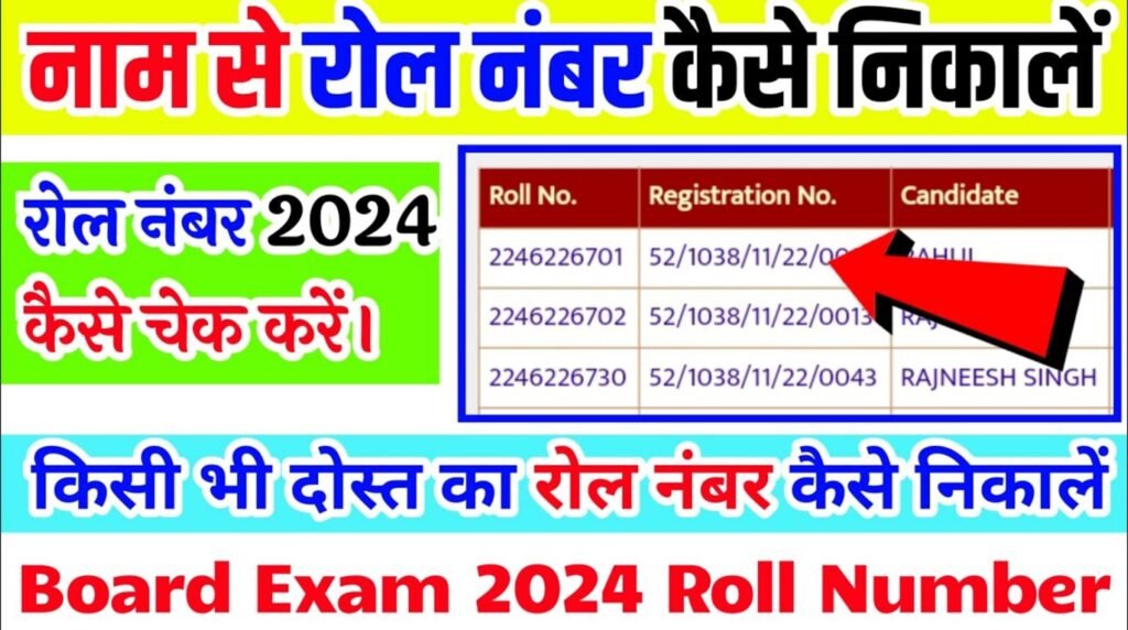 UPMSP Roll Number Search By Name 2024:घर बैठे अपने नाम से अपना रोल नंबर कैसे निकाले,